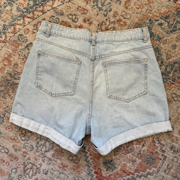 Mango MNG Mom80 Denim Shorts | 12 | Light Wash - Picture 6 of 8